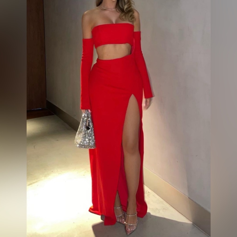 EFFIE KATS Hall of Fame Gown Dress in Cherry Red Women's Size XS Gala Event